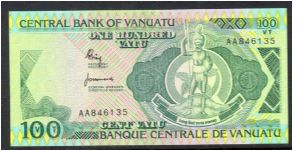 P-1 ND (1982) 100 vatu Banknote