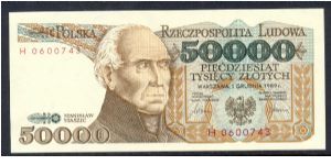 P-153a 50000 zlotych Banknote