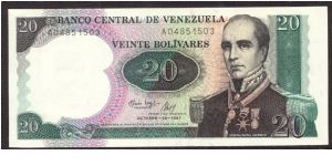 P-71 20 bolivares Banknote