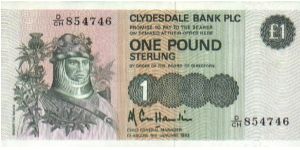 Depicts Robert the Bruce Banknote