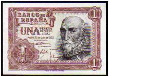 1 Peseta - pk# 144 - 22.07.1953 Banknote