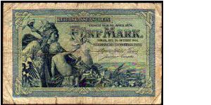 EMPIRE - 5 Mark - pk# 8a Banknote