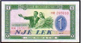 1 Lek - Pk 40 Banknote