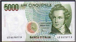 5000 Lire - Pk 111 - sign.Fazio & Amici Banknote