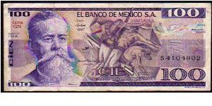 100 Pesos

Pk 74a
==================
27-January-1981

Series QN
================== Banknote