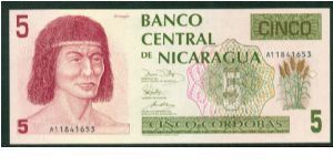 P-174 ND(1991) 5 cordobas Banknote