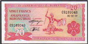 20 Francs__
Pk 27d__
05-02-1997
 Banknote