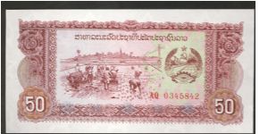 Laos 50 Kip 1979 P29 Banknote
