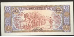 Laos 500 Kip 1988 P31 Banknote