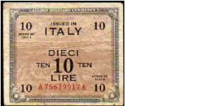 10 Lire
Pk M13

(AMC) Banknote
