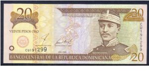 P-166a 20 pesos oro Banknote