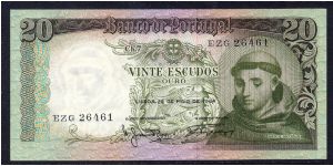 P-167b 20 escudos Banknote
