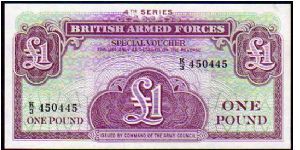 1 Pound
Pk M36

(British Armed Forces) Banknote