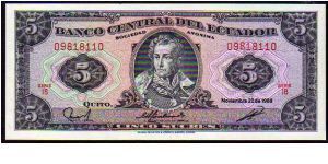 5 Sucres
Pk 113
-----------------
22-11-1988

Series I/B
----------------- Banknote