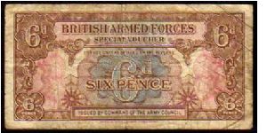 6 Pence
Pk M10

(British Armed Forces) Banknote