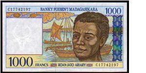 1000 Francs
Pk 76 Banknote