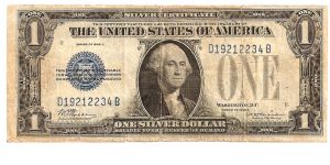 1928 C $1 Silver Certificate - a key to the whole regularly-issued silver certificate series beginning 1923. Banknote