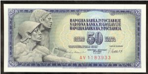 Yugoslavia 50 Dinara 1981 P89. Banknote