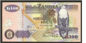 Zambia 100 Kwacha 2003 P38. Banknote
