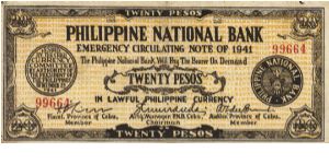 S-218a Cebu 20 Pesos note. I will sell or trade this note for either Philippine or Japan occupation notes I need. Banknote