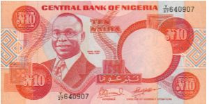 10 Naira;   Women carrying bowls on back Banknote
