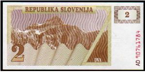 2 Tolarjev
Pk 2 Banknote