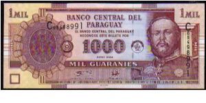1000 Guaranies

Pk New Banknote