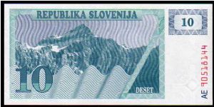 10 Tolarjev
Pk 4a Banknote