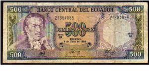 500 Sucres
Pk 124A Banknote