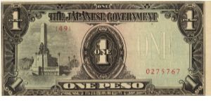 PI-109 Philippine 1 Peso note under Japan rule, plate number 49. I will sell or trade this note for Philippine or Japan occupation notes I need. Banknote