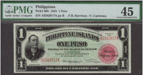 p60b 1918 1 Peso Treasury Certificate Banknote