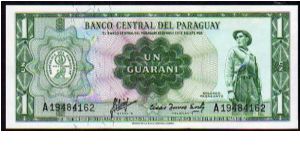 1 Guaranies
Pk 193

(L.25-03-1952) Banknote