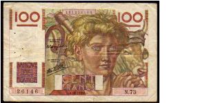 100 francs
Pk 128a Banknote