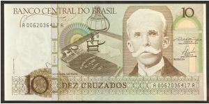 Brazil 10 Cruzados 1987 P209b. Banknote