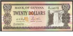 Guyana 20 Dollars 1996 P30. Banknote