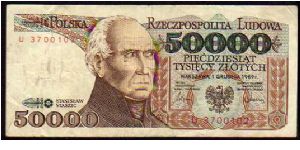 50'000 Zlotych
Pk 153a Banknote