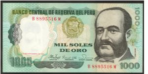 Peru 1000 Soles De Oro 1981 P122. Banknote