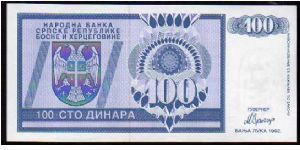 100 Dinara__
Pk 135__

Serbian Republic -Banja Luka Issue
 Banknote