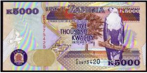 5000 Kwacha
Pk 41a Banknote