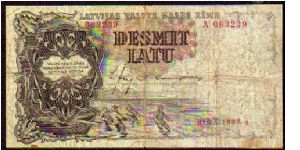 10 Latu
Pk 29a Banknote