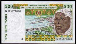 (Benin)

500 Francs
Pk 210Bg

Country Code -B- Banknote