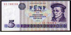 (German Democratic Republic)

5 Mark
Pk 27 Banknote