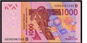 (Benin)

1000 Francs
Pk 215Ba

Country Code -B- Banknote