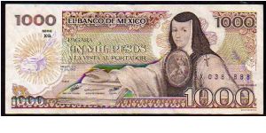 1000 Pesos
Pk 85 Banknote