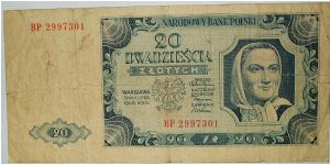 20 zlots prinded year 1948 Banknote
