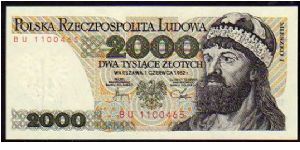 2000 Zlotych
Pk 147c Banknote