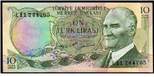10 Turk Lirasi
Pk 186

(L.1970) Banknote