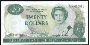 $20 Hardie II - TAK 000011. Banknote