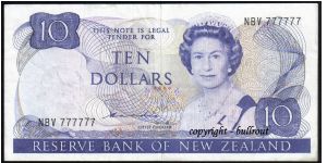 $10 Hardie II - NBV 777777. Banknote