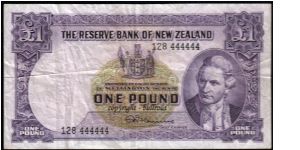 £1 Fleming - 128 444444. Banknote